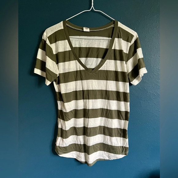 Fornia Striped Classic V-Neck Top - Small - Picture 2 of 4